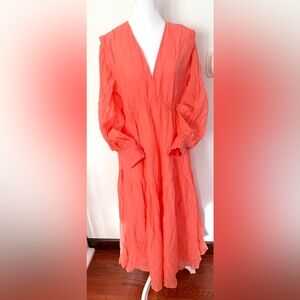 H&M Coral Maxi Dress